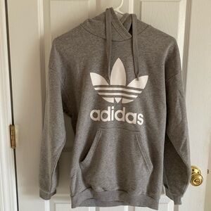 Adidas Grey Hoodie Sweatshirt